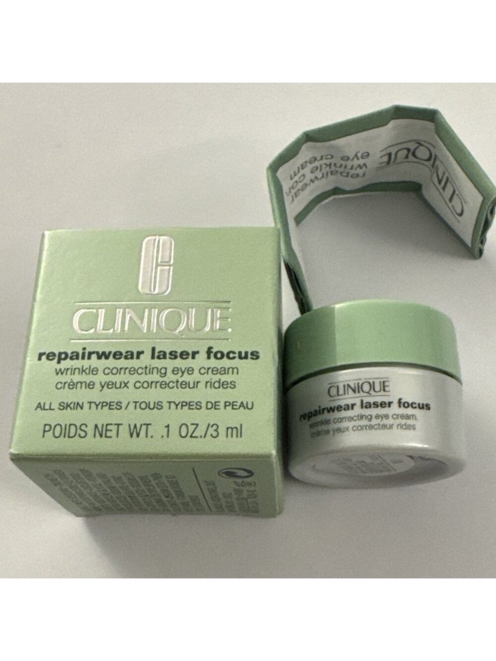 Clinique Repairwear Laser Focus Wrinkle Correcting Eye Cream .1 Oz / 3 Ml MU1